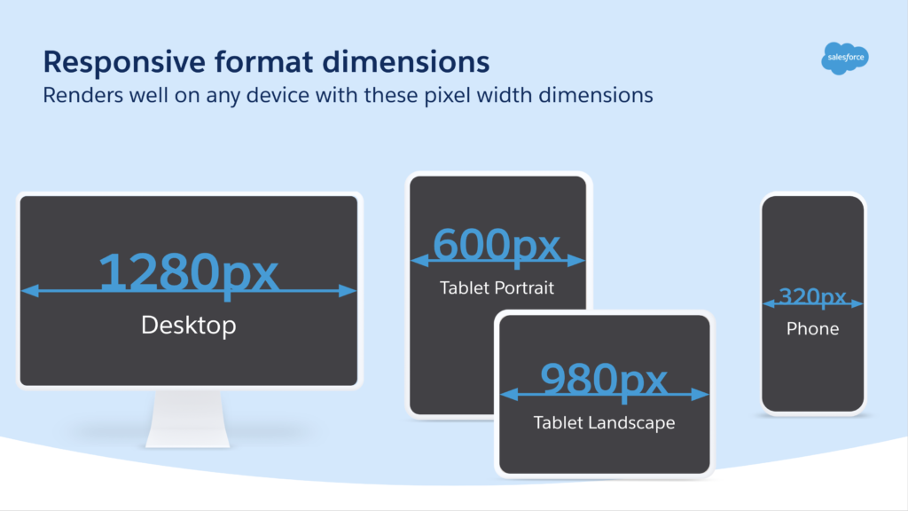 Salesforce slide: responsive format dimensions