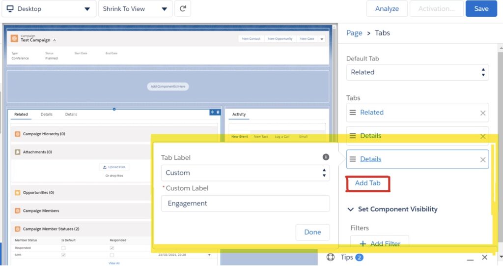 Screenshot of how to create a brand new Lightning Record page in Salesforce