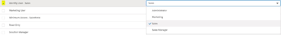 Screenshot of changing marketing pardot role for Mapping profile-to-role