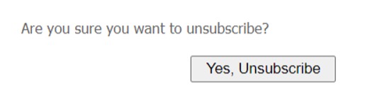 sure you want to unsubscribe screenshot