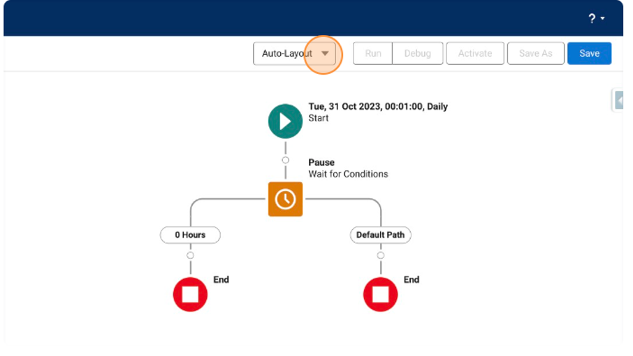 Screenshot of Salesforce Flow