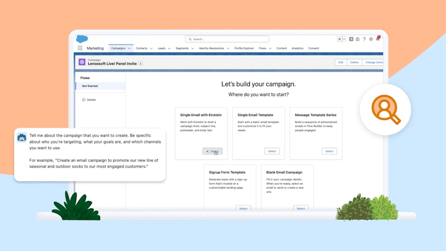 Screenshot of the campaign builder in Marketing Cloud Growth edition