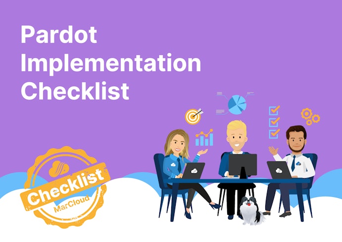 Checklist cover page with the text Pardot Implementation Checklist