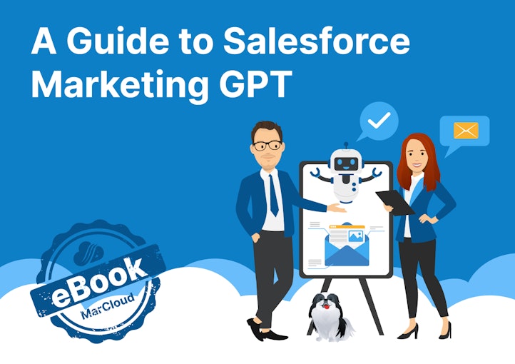 Coloured background with text A Guide to Salesforce Marketing GPT