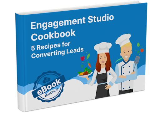 eBook cover with the text Salesforce Engagement Studio Cookbook