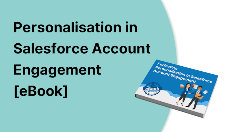Coloured background with text Salesforce Account Engagement [eBook]
