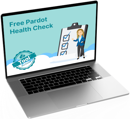 Laptop screen with Free Pardot Health Check