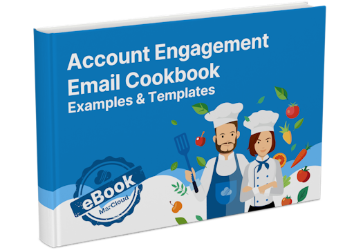 3D eBook cover with text Pardot Email Cookbook