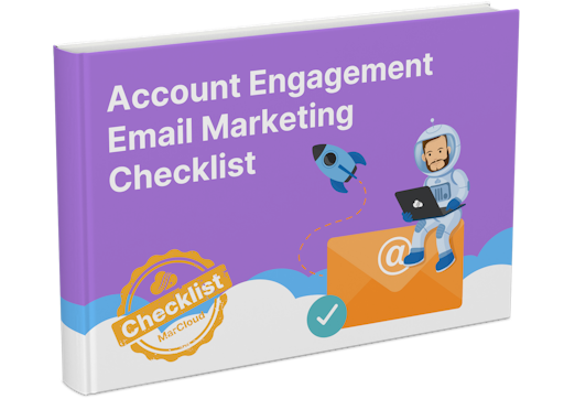 3D eBook cover with text Pardot Email Marketing Checklist