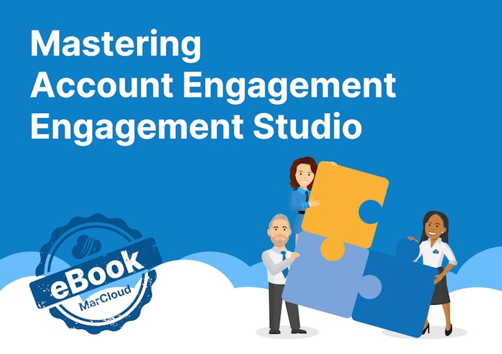 eBook cover with text Mastering Pardot Engagement Studio