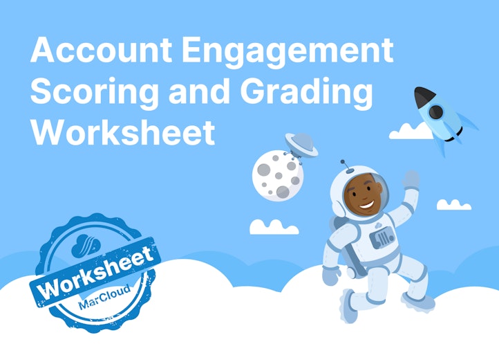 Worksheet cover with text Pardot Scoring & Grading Worksheet