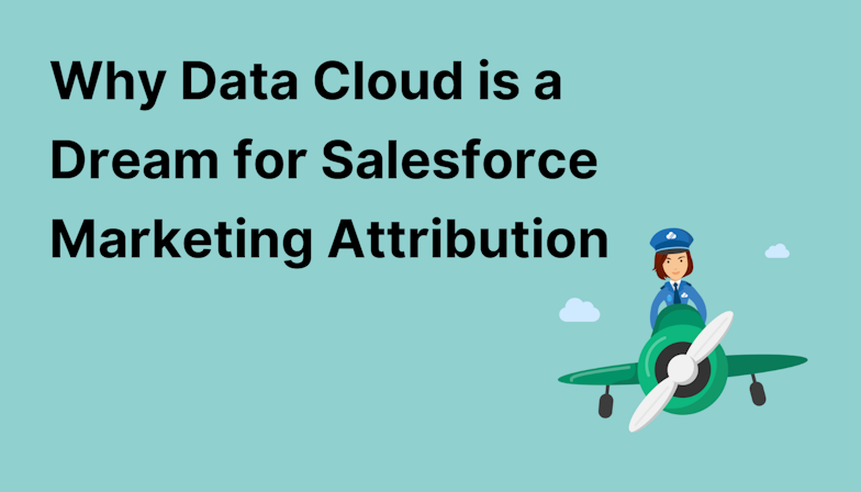 Coloured background with text Why Data Cloud is a Dream Salesforce Marketing Attribution