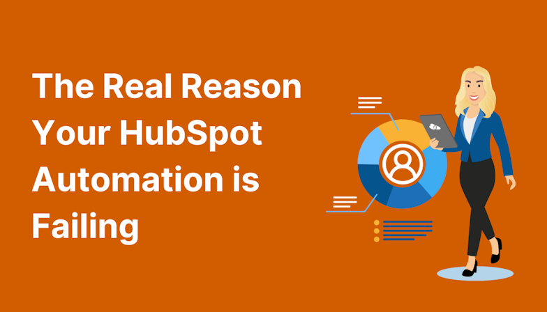 Coloured background with text The Real Reason Your HubSpot Automation is Failing