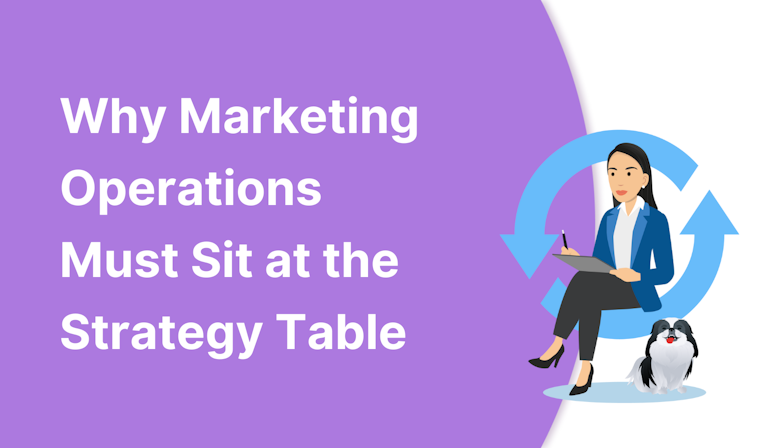 Coloured background with text Why Marketing Operations Must Sit at the Strategy Table