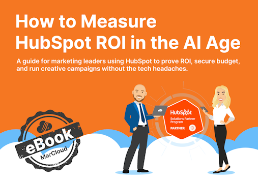 eBook cover with title How to Measure HubSpot ROI in the AI Age