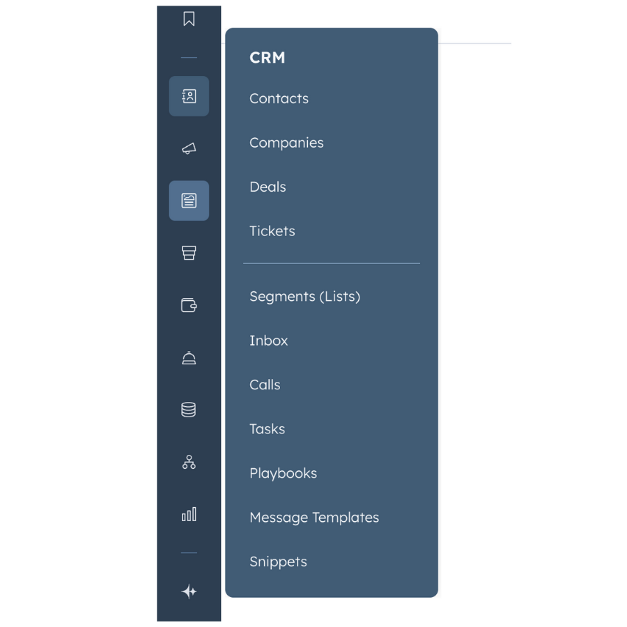 Screenshot of Segments feature in HubSpot