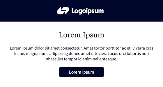 Screenshot of email template ET18