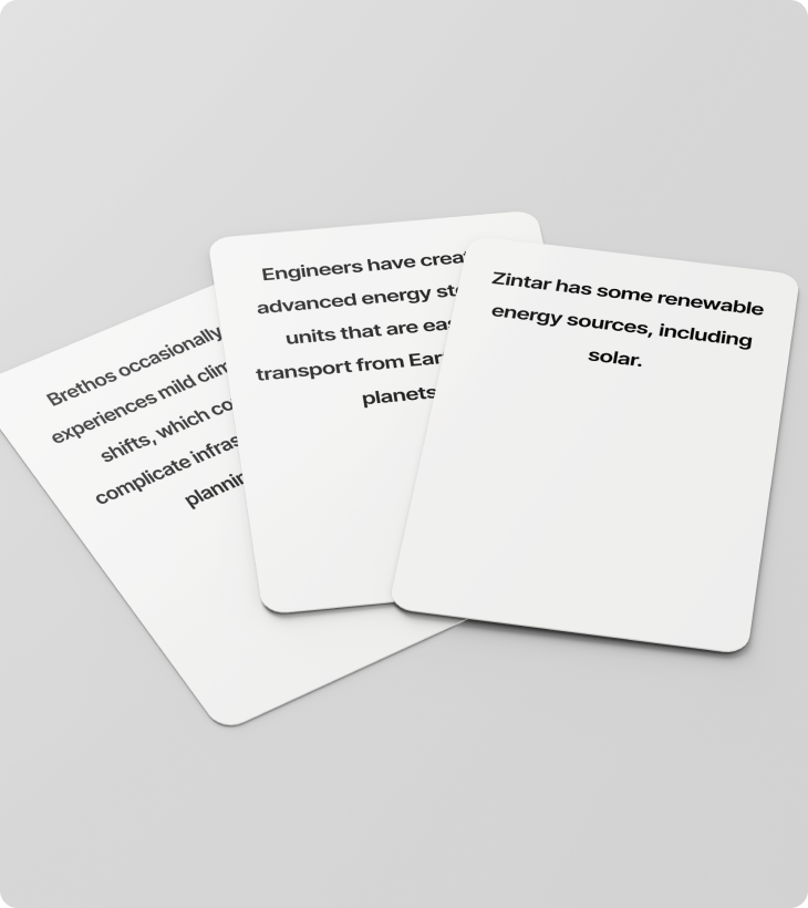 Three cards