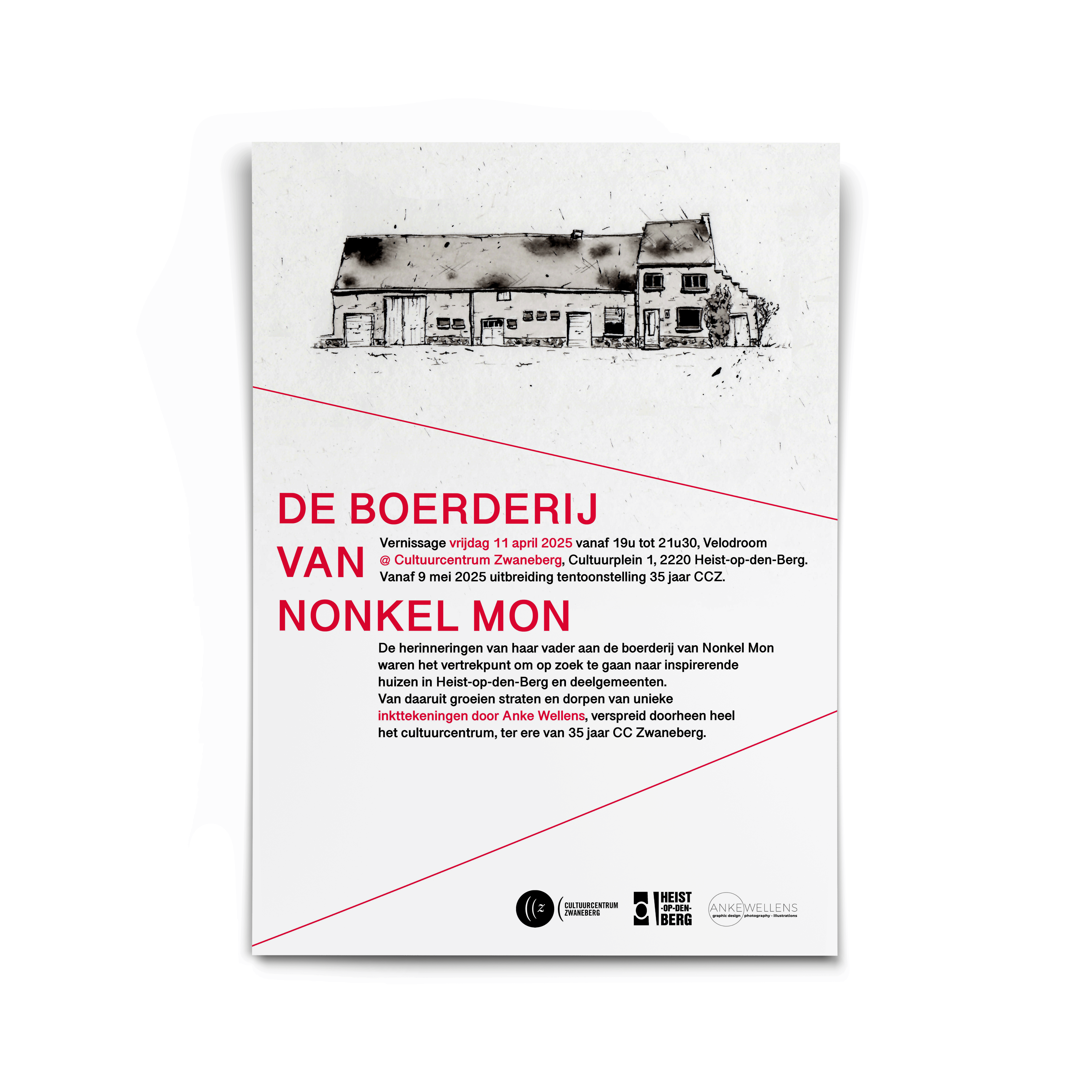 De boerderij van Nonkel Mon Expo illustraties heist op den berg en eelgemeenten affiche