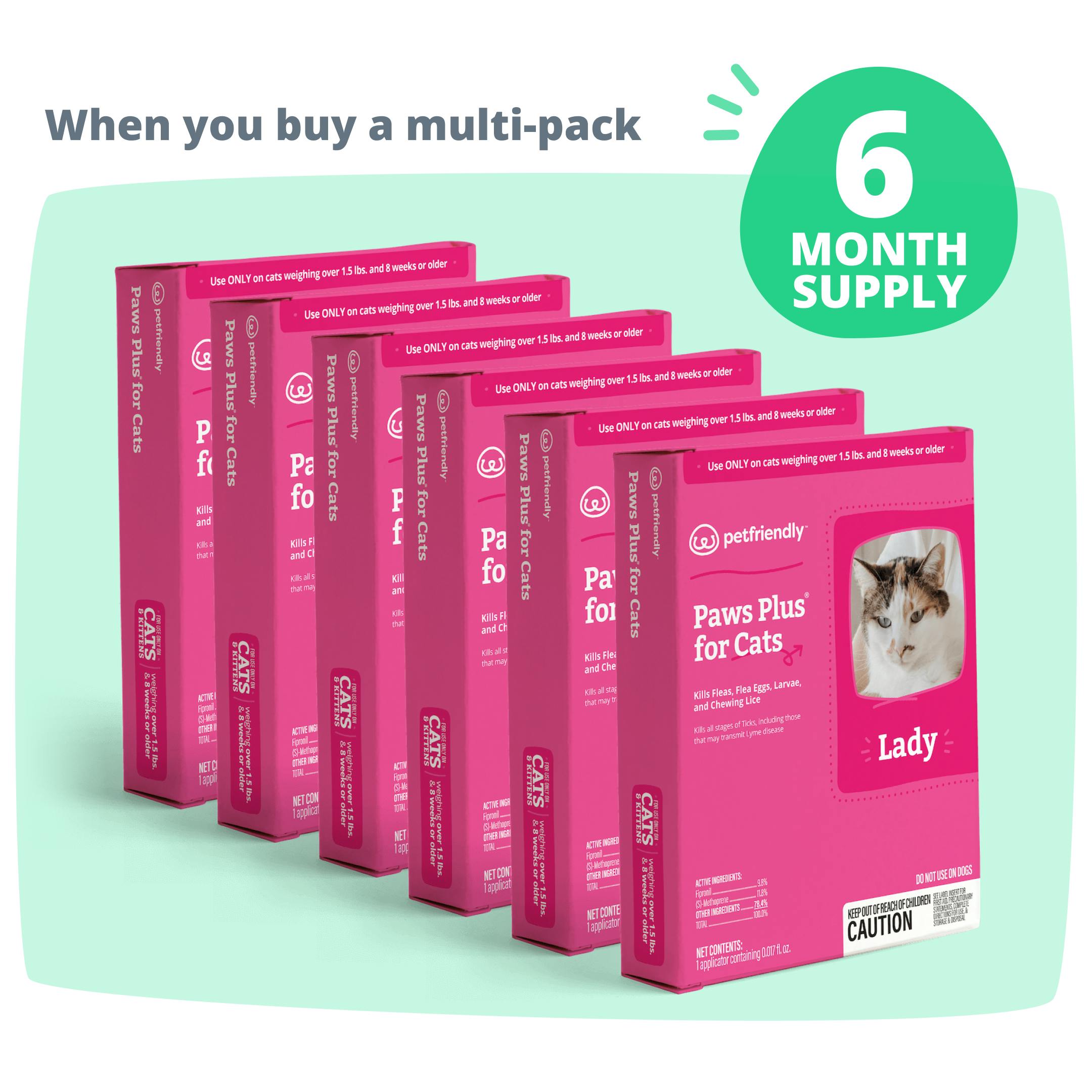 6-month supply of Paws Plus for Cats