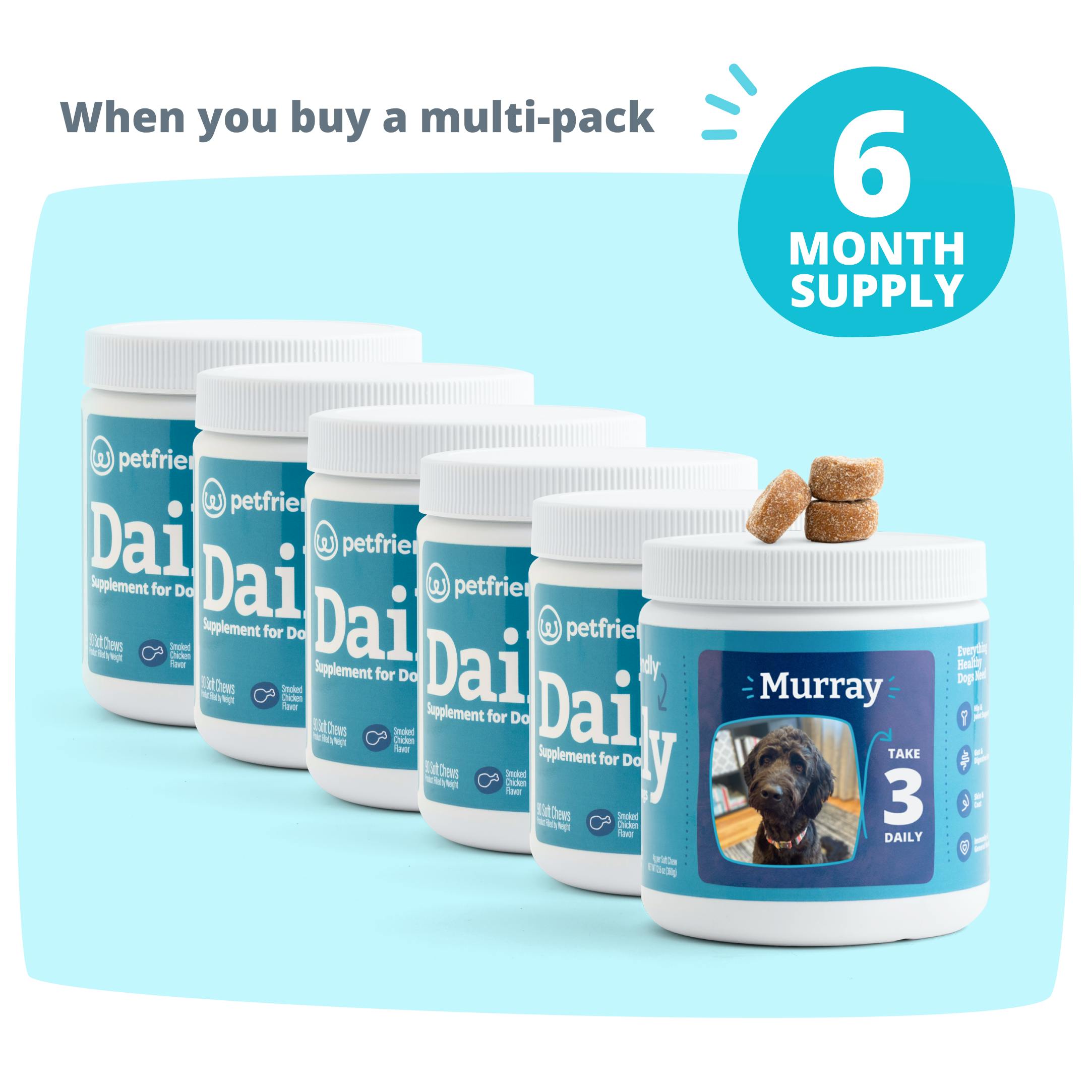 6 Pack of Daily Supplements