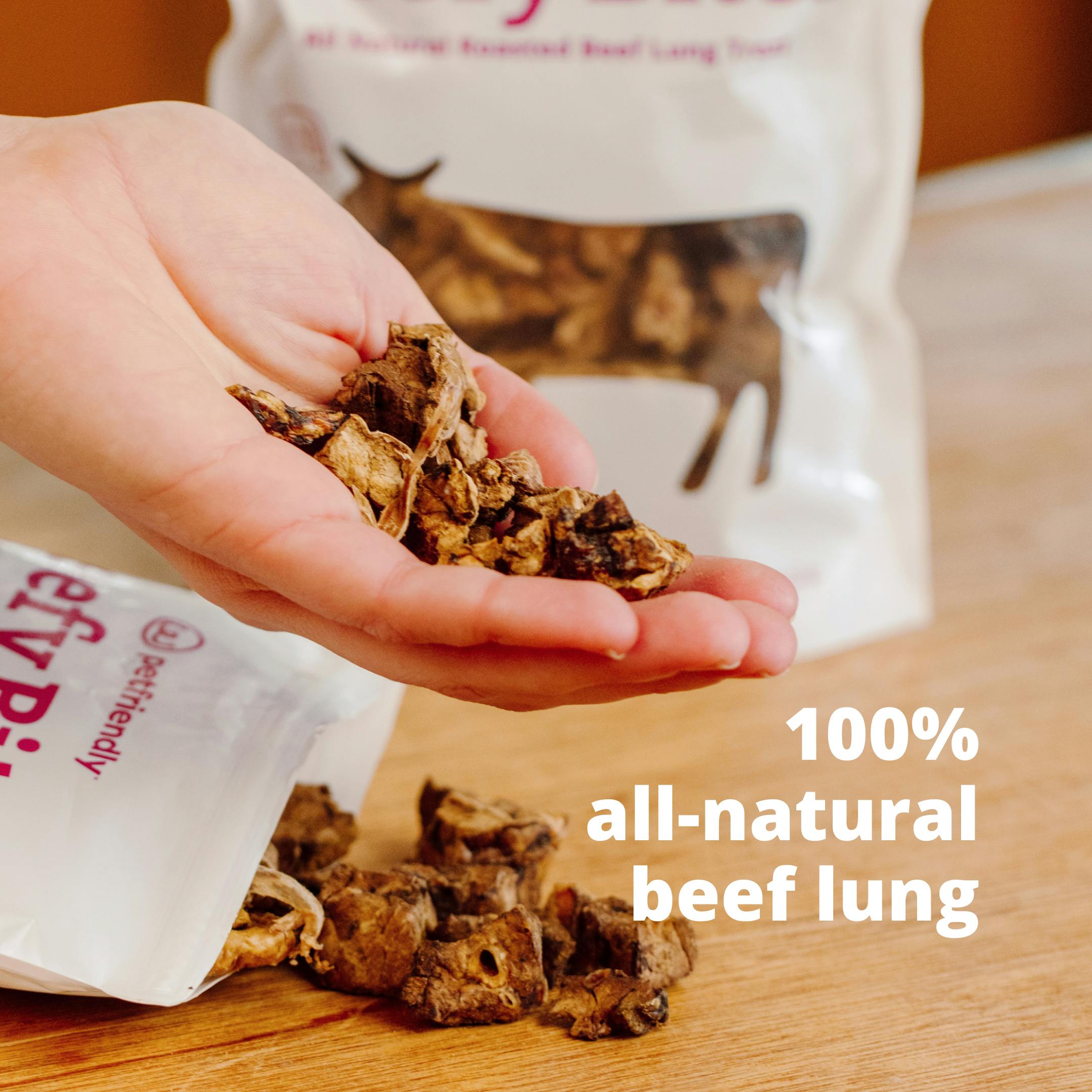 100% all-natural beef lung