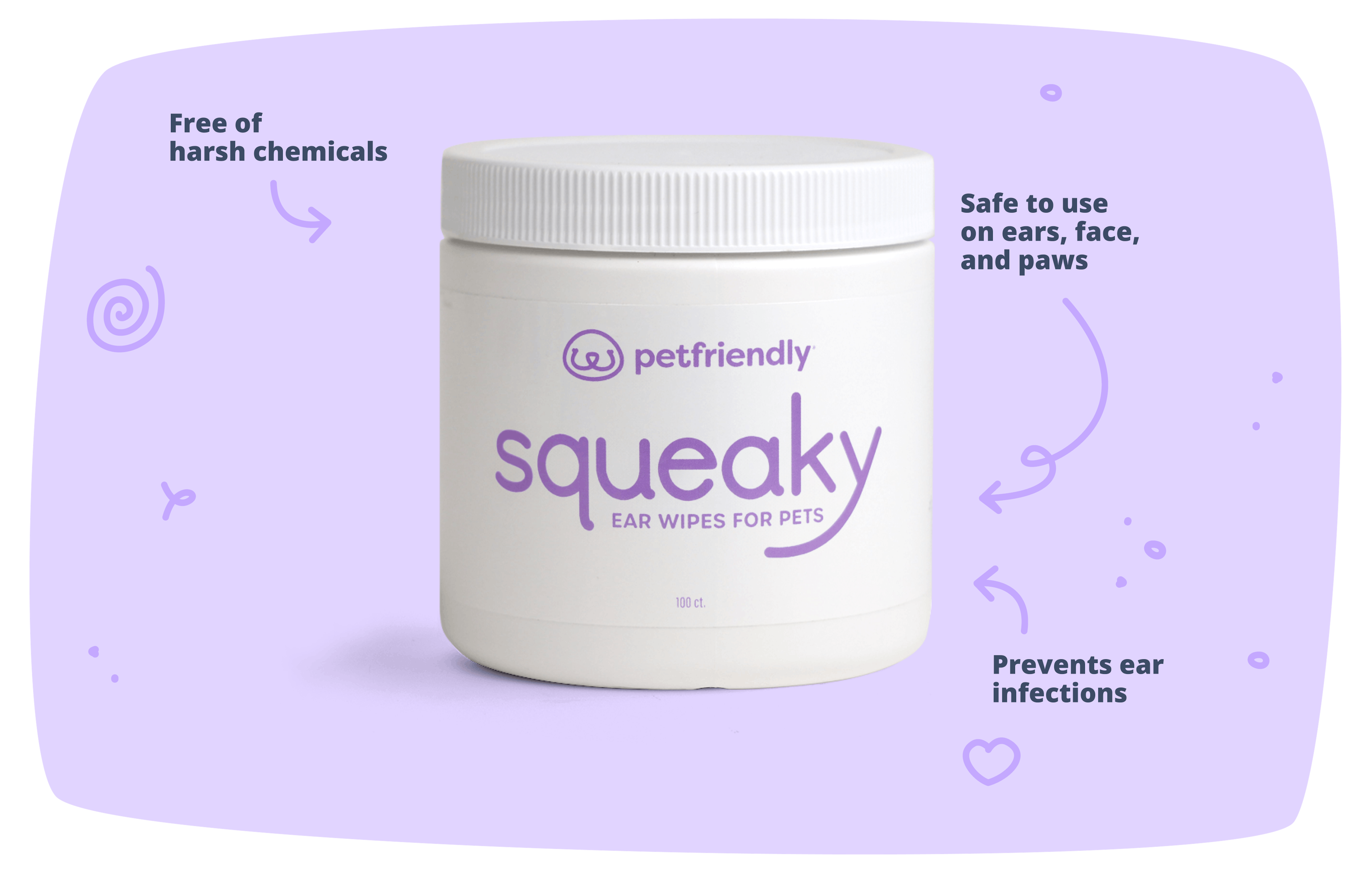 Squeaky Ear Wipes for Pets Benefits
