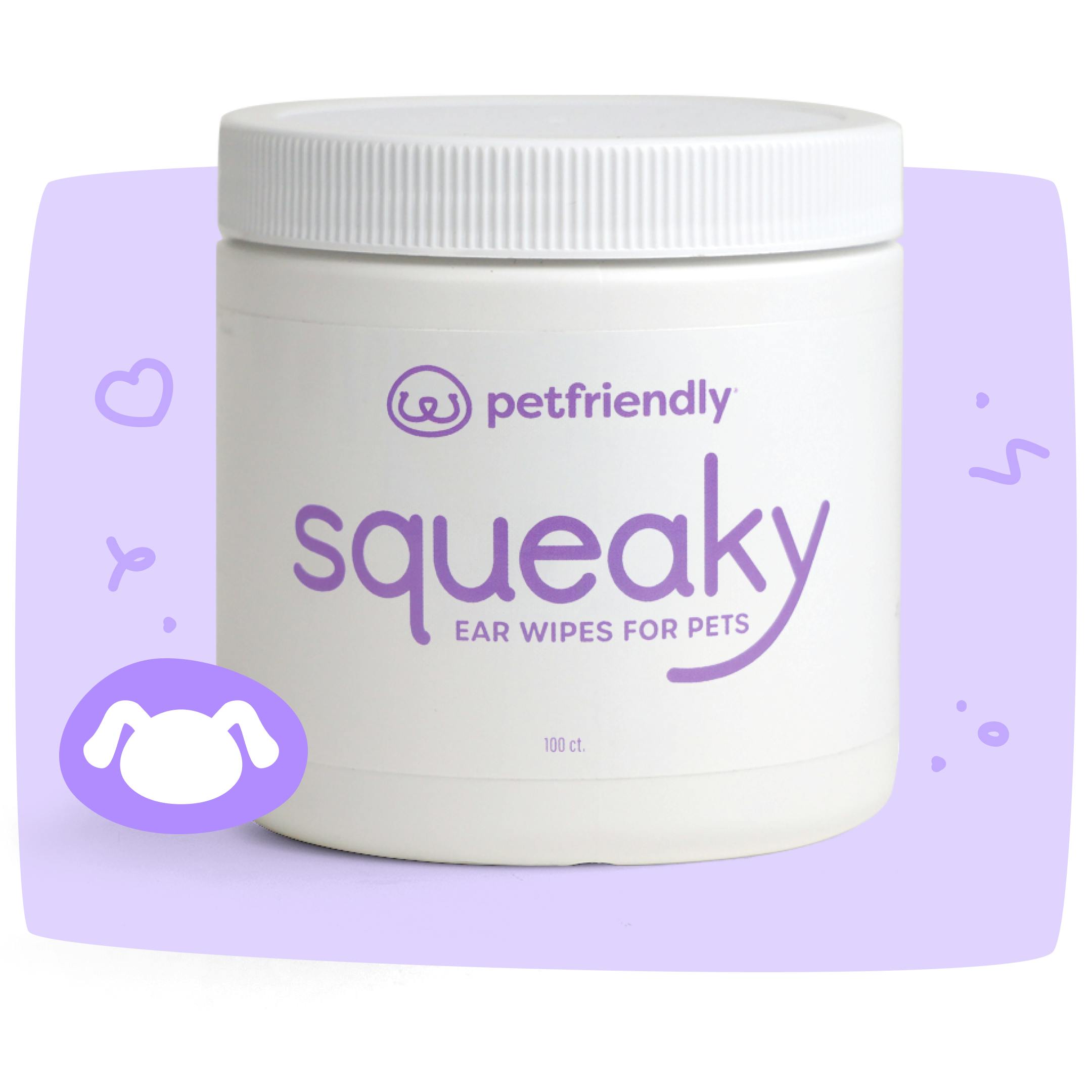 Squeaky Dog Ear Wipes