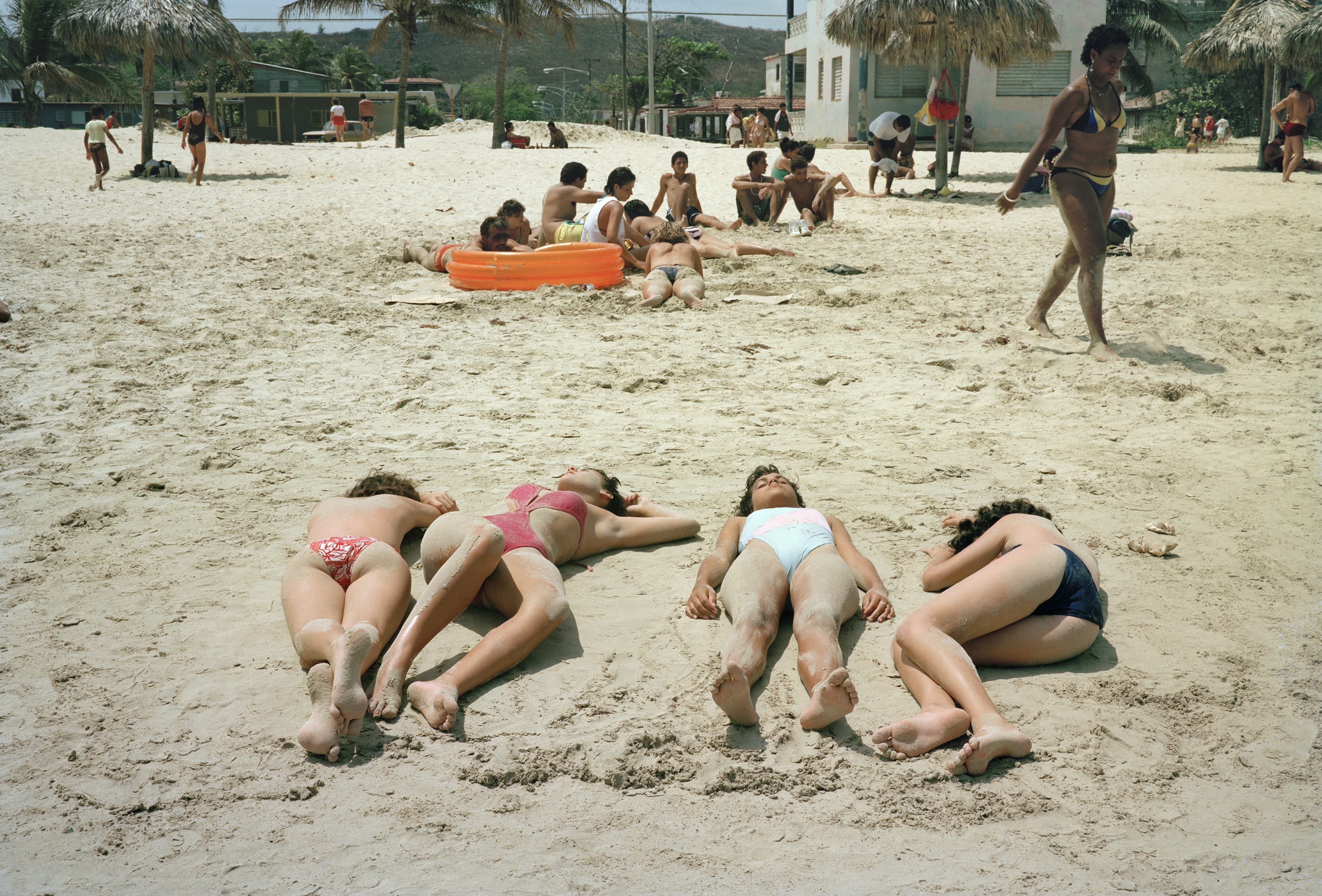 No towels in sight at this beach.