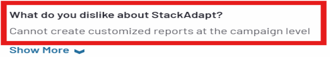 StackAdapt review on G2