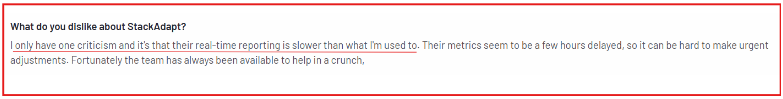 Users review about StackAdapt
