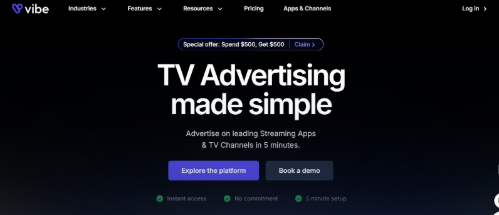 Vibe homepage