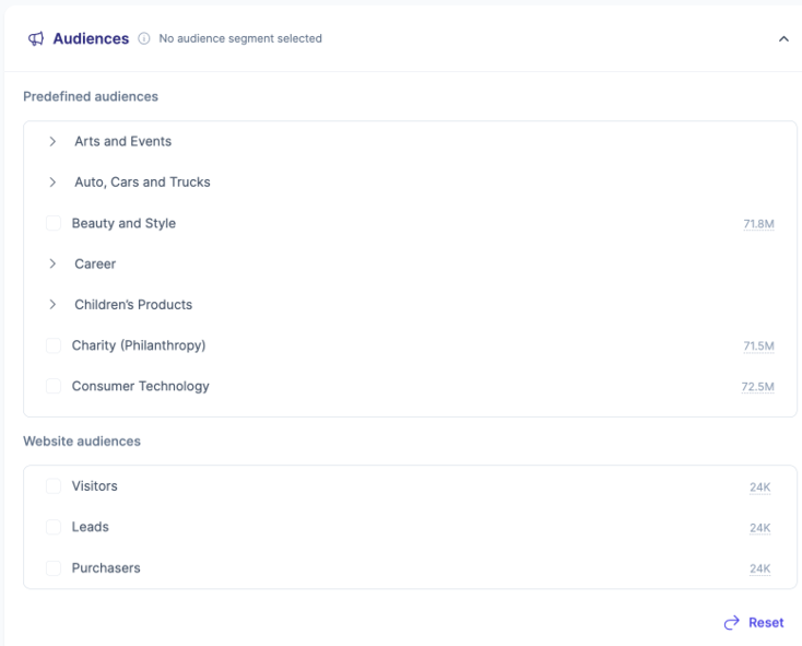 Advanced targeting options in Vibe