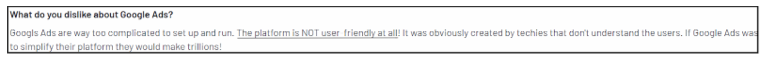 User review of Google Ads