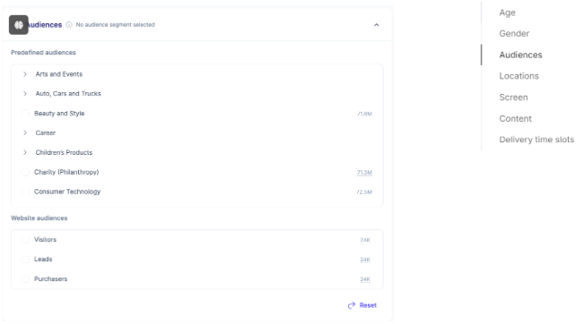 Vibe advanced targeting features