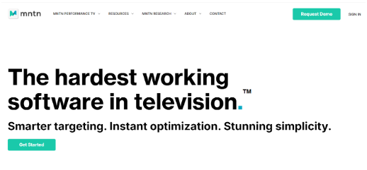 MNTN homepage