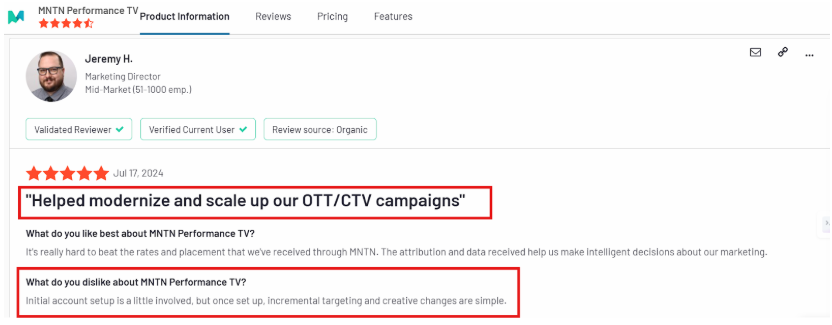 MNTN Reviews on G2