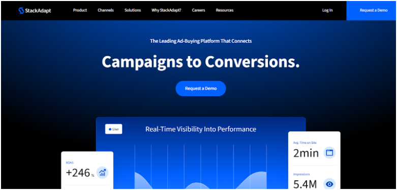 StackAdapt homepage