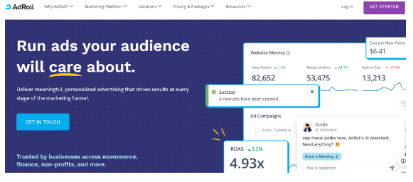 Adroll Webpage