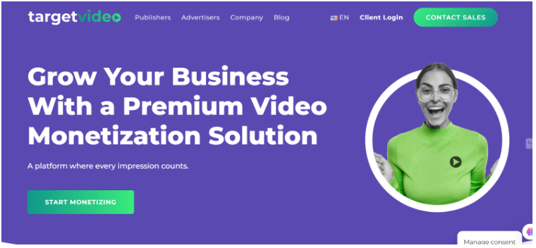TargetVideo homepage 