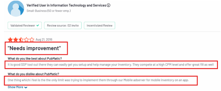 PubMatic Reviews on G2