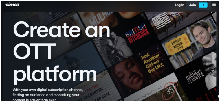 Vimeo homepage 