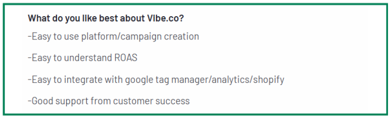 Vibe.co G2 review