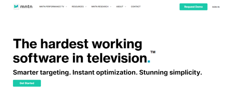 MNTN homepage