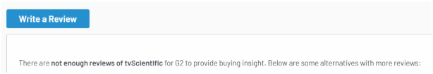 No reviews on G2