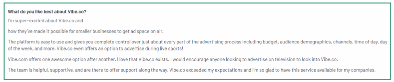Vibe.co G2 review
