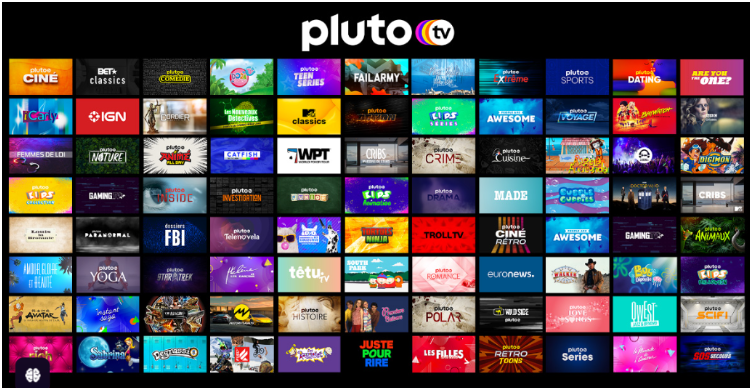 Pluto TV Webpage