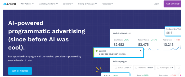 Adroll Webpage