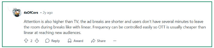 Pros of OTT Advertising