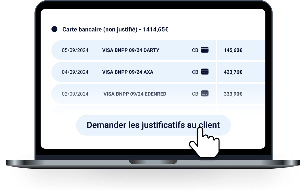 Demander les justificatifs au client (Sesha)